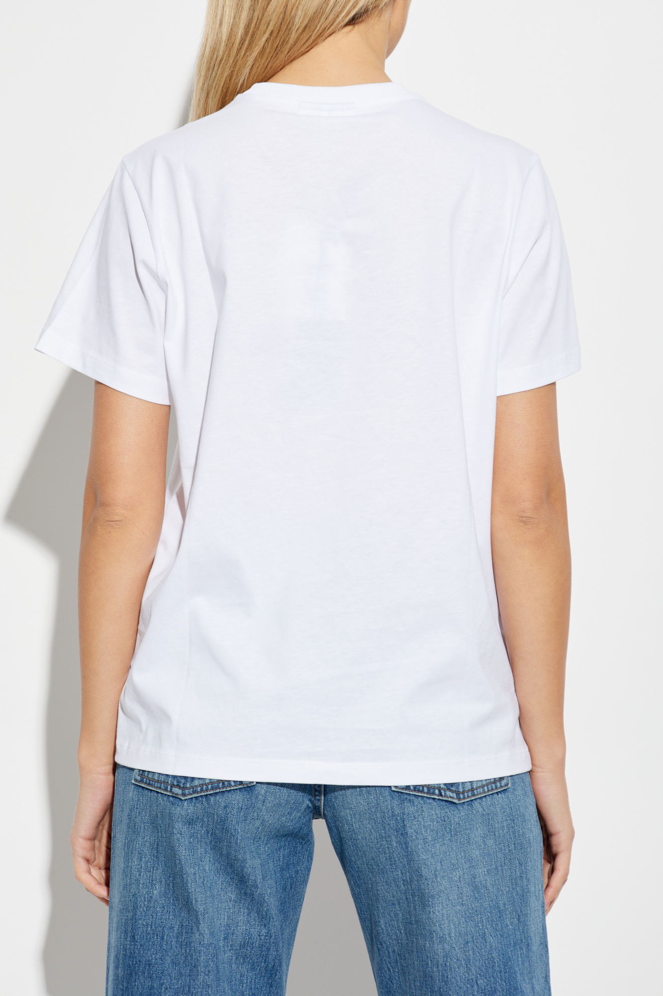 White T-shirt with colorful print Ganni - Vitkac AS